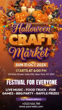 Illustrative Halloween Craft Market Instagram Story template
