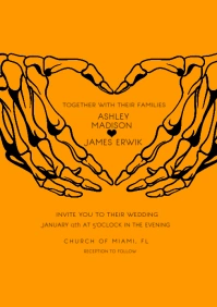 Illustrative Halloween Gothic Invitations A5 template