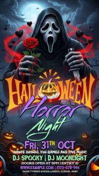 Black Halloween Party Instagram Story Template