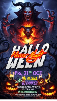 Purple Halloween Party Instagram-verhaal Template