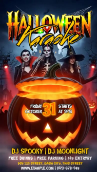 Illustrative Halloween Karaoke Night Instagram Story template