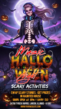 Illustrative Halloween Karaoke Night Instagram Story template
