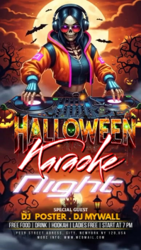 Illustrative Halloween Karaoke Night Instagram Story template