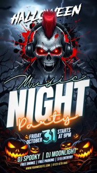 Illustrative Halloween Music Night Event Instagram Story template