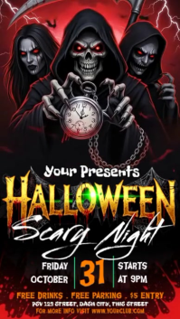 黑色 Halloween Party Instagram Story Template