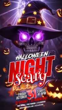 Illustrative Halloween Night Party Instagram Story template