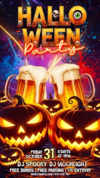 Illustrative Halloween Night Party Instagram Story template