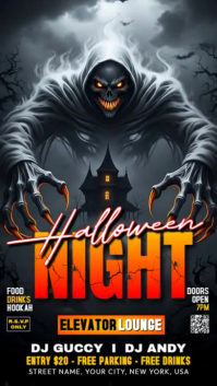 Illustrative Halloween Night Party Instagram Story template