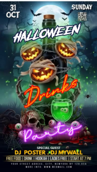 Illustrative Halloween Night Party Instagram Story template