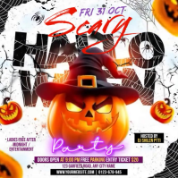 Illustrative Halloween Night Party Instagram Post Wpis na Instagrama template