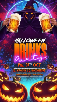 Illustrative Halloween Night Party Instagram Story template