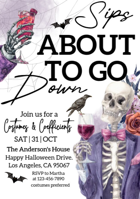 Illustrative Halloween Party A4 Template | PosterMyWall