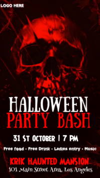 Negro Halloween Party Instagram Story Template