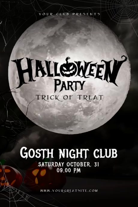 Illustrative Halloween Party Poster Template | PosterMyWall
