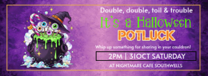 Illustrative Halloween Potluck Invitation Facebook Cover Photo Facebook-coverfoto template