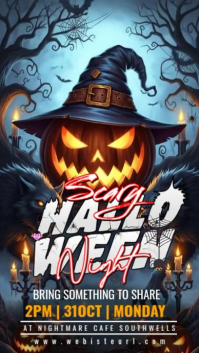 Черный Halloween Party Instagram Story Template