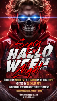 Illustrative Halloween Scary Night Instagram Story template