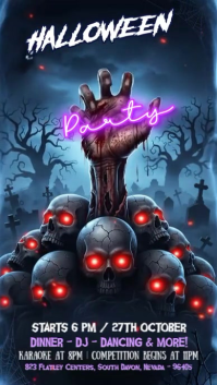 Black Halloween Party Instagram-verhaal Template