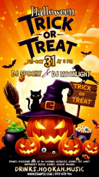 Illustrative Halloween Trick Or Treat Instagram Story template
