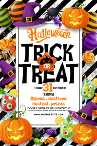 White Halloween Event Poster Template