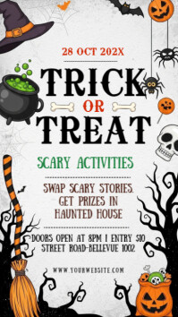 Putih Halloween Party Instagram Story Template
