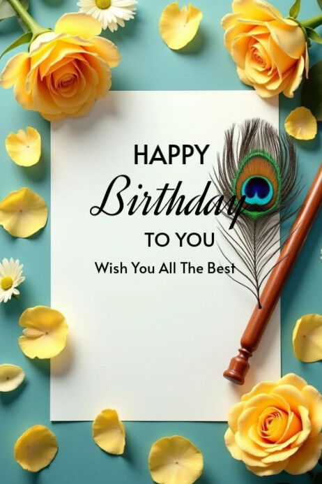 Illustrative Happy Birthday To You  Poster Plakkaat template
