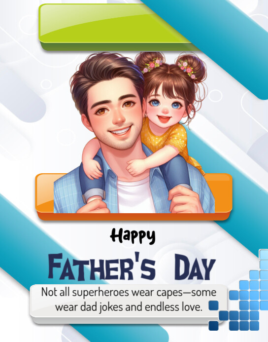 Illustrative Happy Father's Day 2025 Poster/wallboard 海报/墙板 template