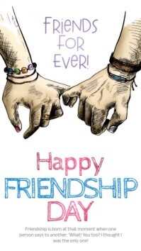 Illustrative Happy Friendship Day Instagram Story Indaba yaku-Instagram template
