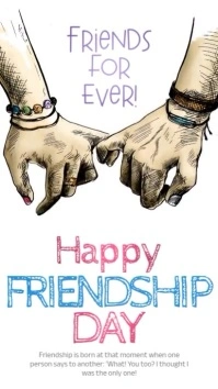 Illustrative Happy Friendship Day Instagram Story template