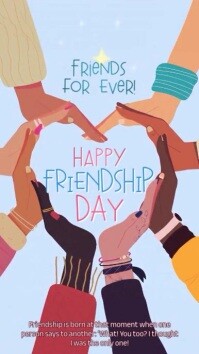 Illustrative Happy Friendship Day Instagram Story template