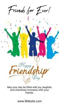 Illustrative Happy Friendship Day Instagram Story template