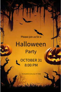 Illustrative Happy Halloween 2025 Poster Poster template