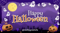 Illustrative Happy Halloween Video  Digital Display (16:9) template
