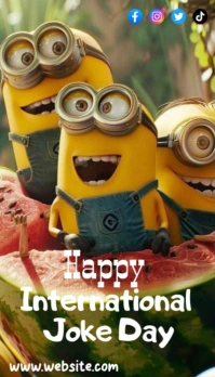 Illustrative Happy International Joke Day  Business Card template