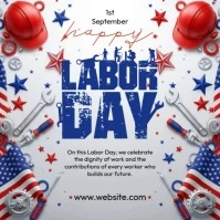 Illustrative Happy Labor Day Instagram Post Iphosti le-Instagram template