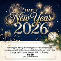 Viola New Year Celebration Kvadrat Template