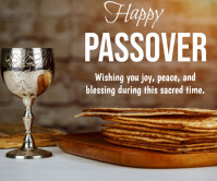 Illustrative Happy Passover Flyer  Large Rectangle Duży prostokąt template