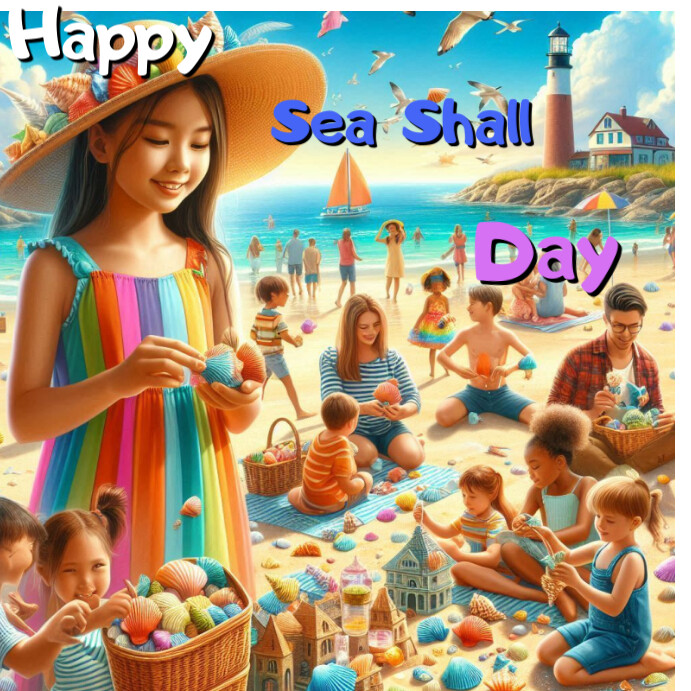 Copy of Illustrative Happy Sea Shall Day Instagram Post | PosterMyWall