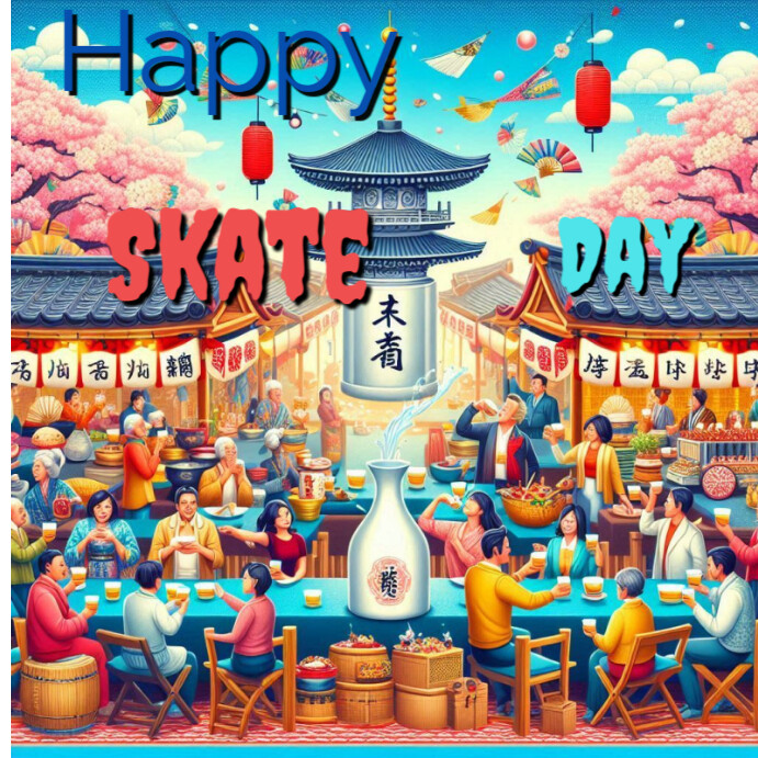 Illustrative Happy Skate Instagram Post Template | PosterMyWall