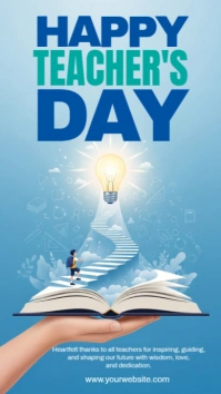 Illustrative Happy Teachers Day Instagram Story template
