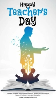Illustrative Happy Teachers Day Instagram Story template