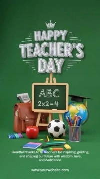Illustrative Happy Teachers Day Instagram Story template