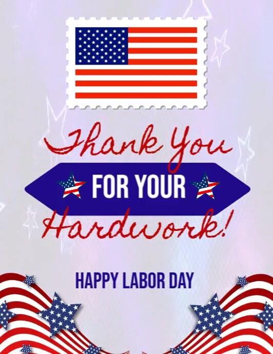 Illustrative Happy Usa Labor Day Flyer (us Letter) Template | PosterMyWall