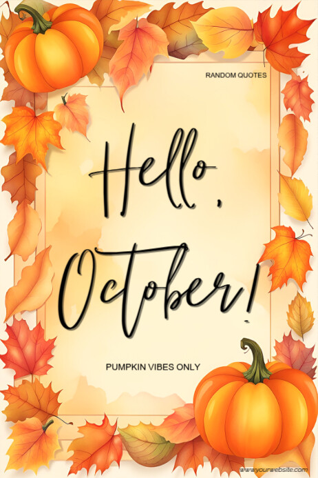 illustrative hello october post poster Template | PosterMyWall