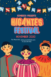 Illustrative Higantes Festival Poster template