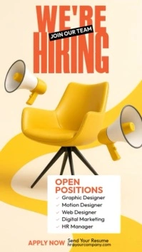 Illustrative Hiring Ad Instagram Reel template