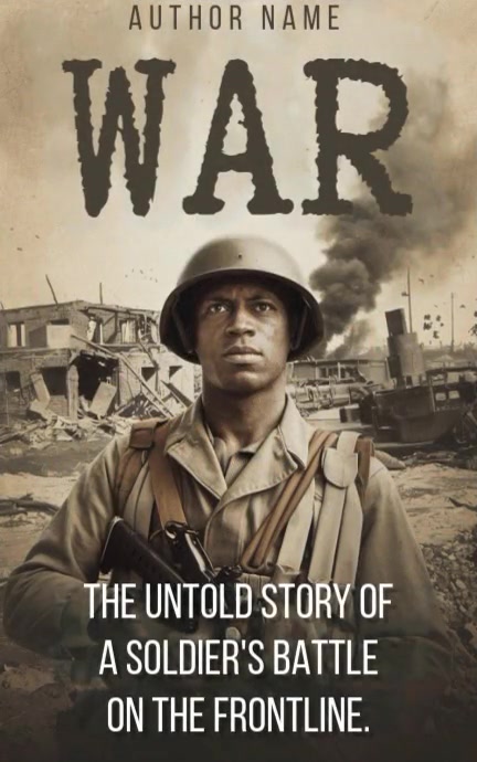 Illustrative Historical Fiction, War, Ww2, Black Solider, Us Army,  Kindle/book Covers template