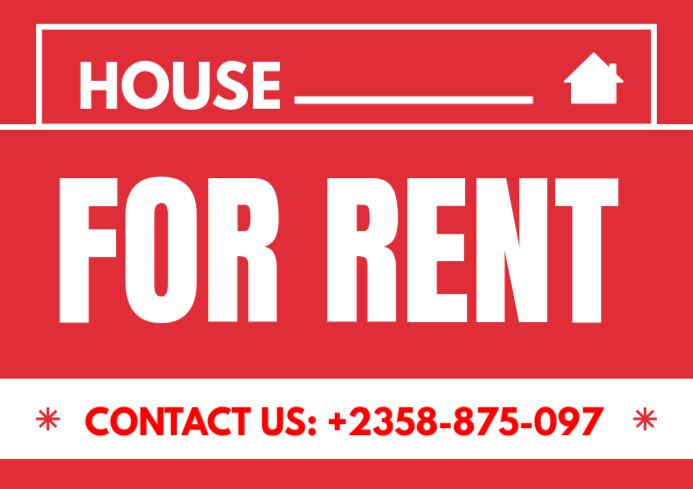 Copy of Illustrative House For Rent A4 | PosterMyWall