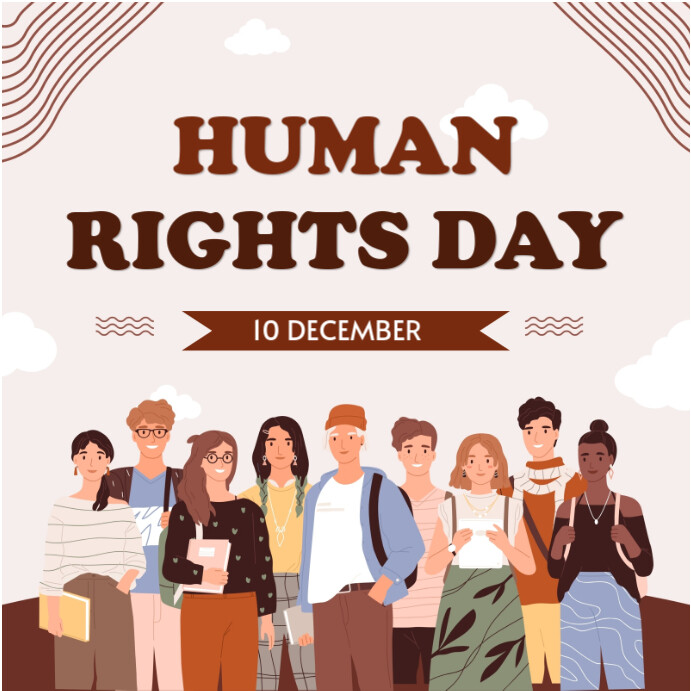Illustrative Human Rights Day Instagram Post Template | PosterMyWall