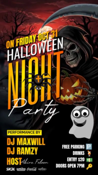 Schwarz Halloween Party Instagram Story Template